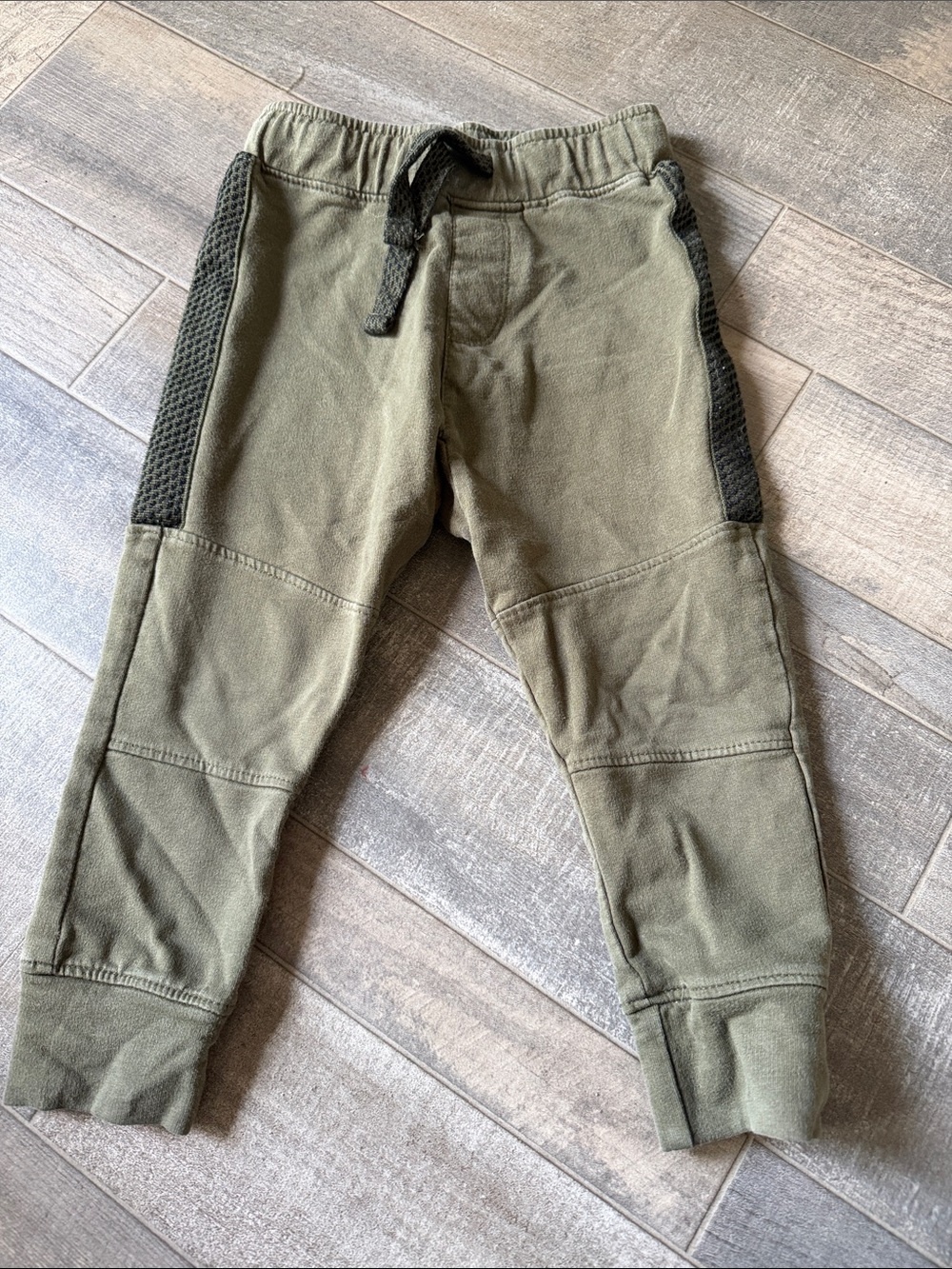 Kids Olive Green Jogger Pants - Stretch Pull-On Bottoms
